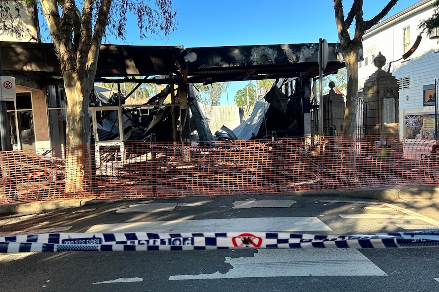 Fire destroys two shopfronts.