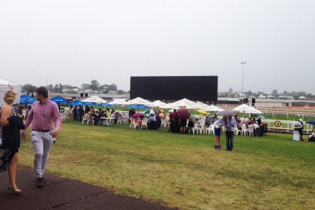 Some punters left the track after a power outage at Eagle Farm