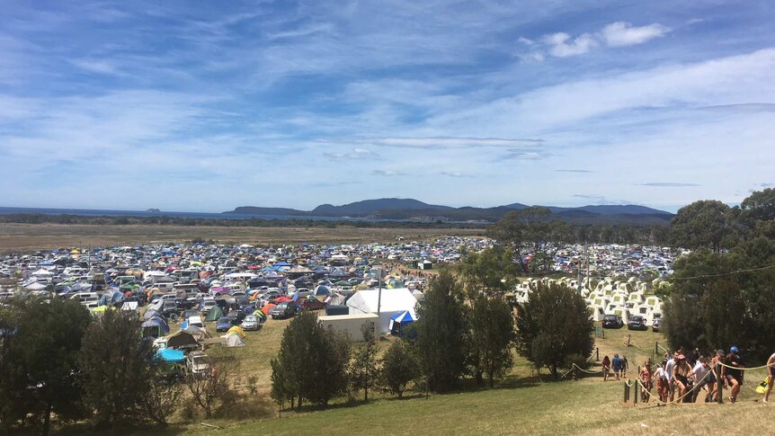 Camping ground at Falls Festival Marion Bay