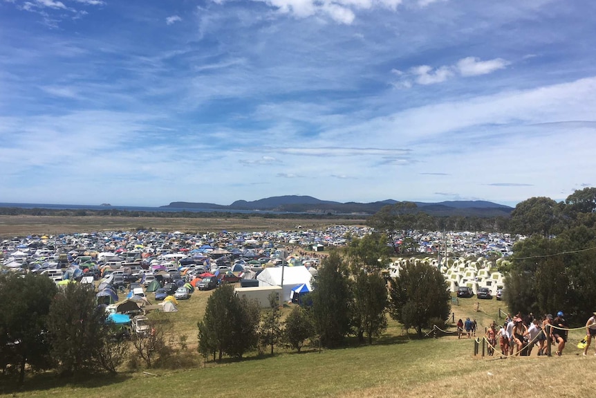 Camping ground at Falls Festival Marion Bay