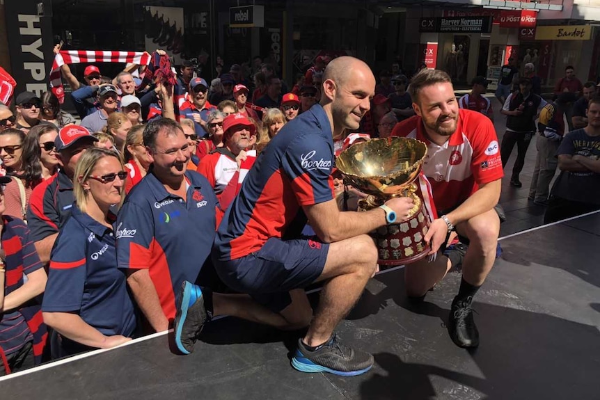SANFL grand final captains Jace Bode and Max Thring