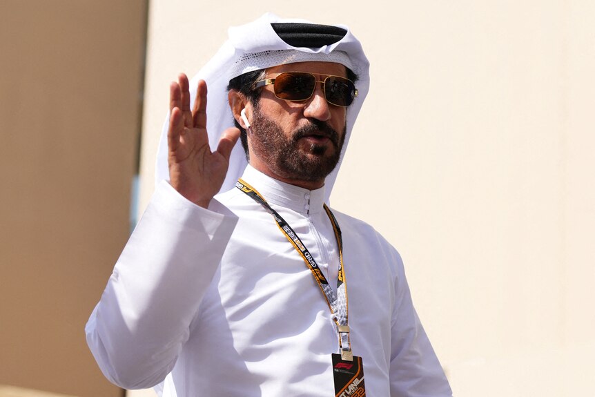 FIA president Mohammed Ben Sulayem at the 2022 F1 Abu Dhabi Grand Prix