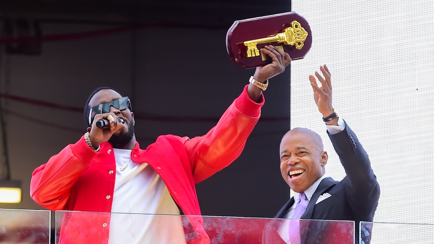 New York City Mayor Eric Adams presented P.Diddy with the key to the city in September.