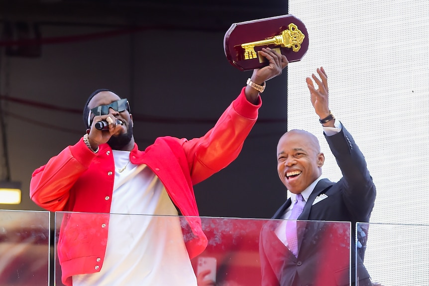 New York City Mayor Eric Adams presented P.Diddy with the key to the city in September.