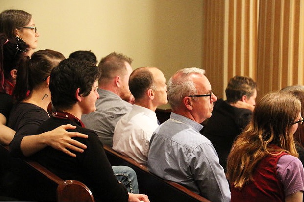 Onlookers watch from the public gallery at Parliament House