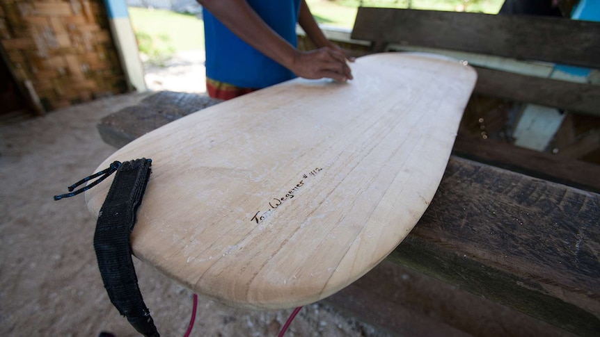 New handmade surfboard in PNG