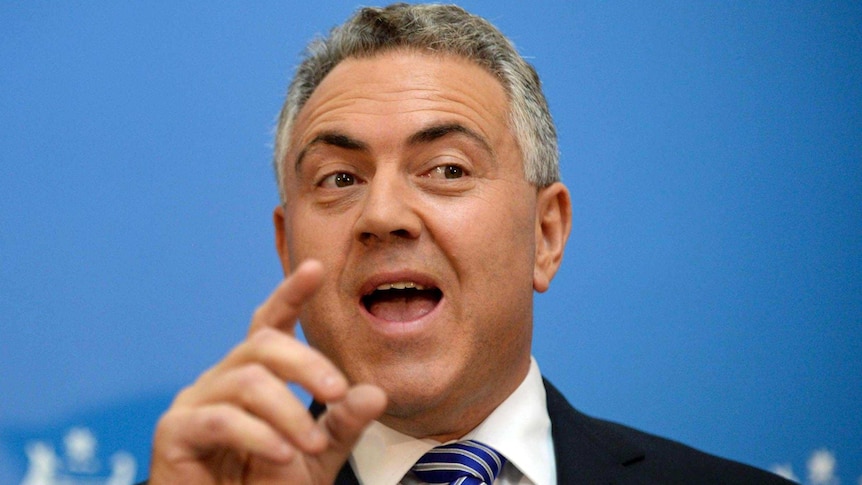 Joe Hockey speaks to media about the budget