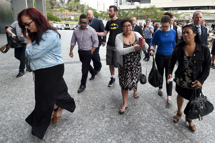 Warriena Wright's family leaves court