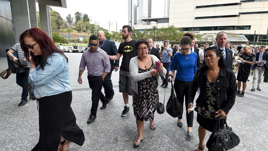 Warriena Wright's family leaves court
