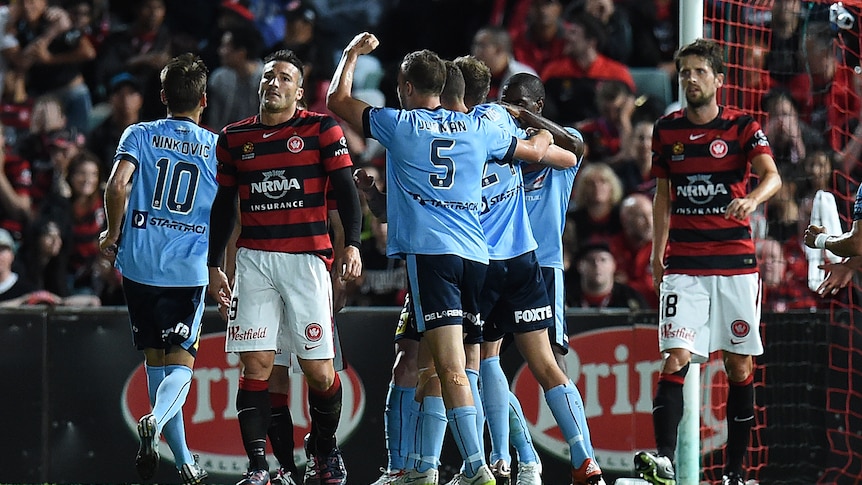 Heated rivalry ... The Sydney Derbys have become a fixture of the A-League season