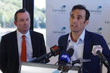 Michael Ottaviano,  CEO of Carnegie Clean Energy with Premier Mark McGowan 2017.