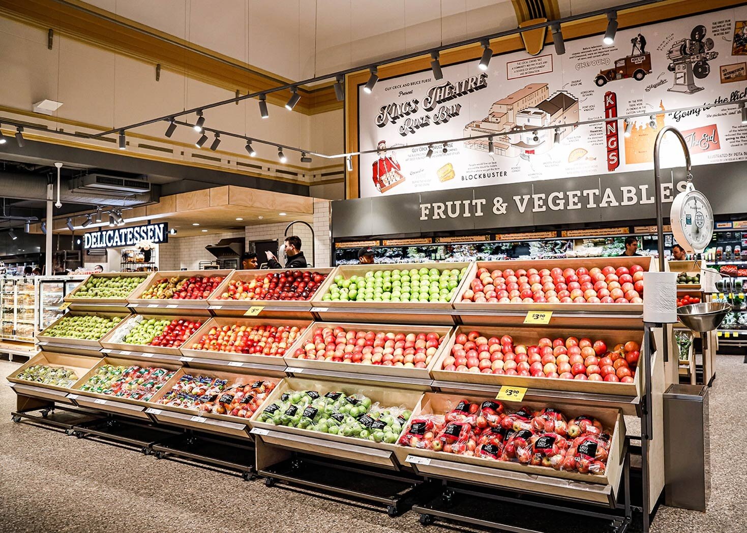 The fruit and vegetable section in a Coles local store.