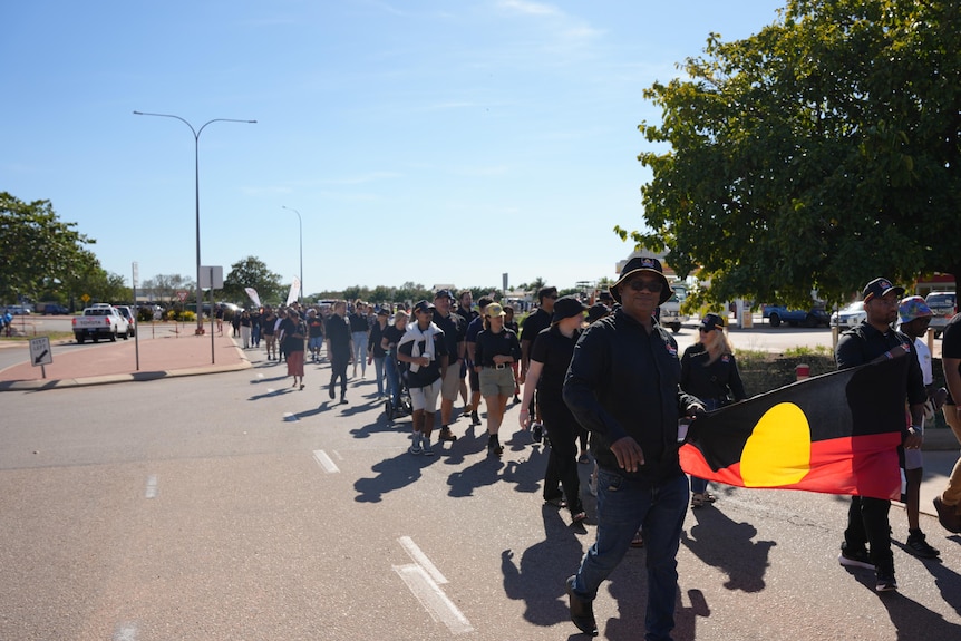 The Kimberley Land Council takes part in Broome's reconciliation walk 