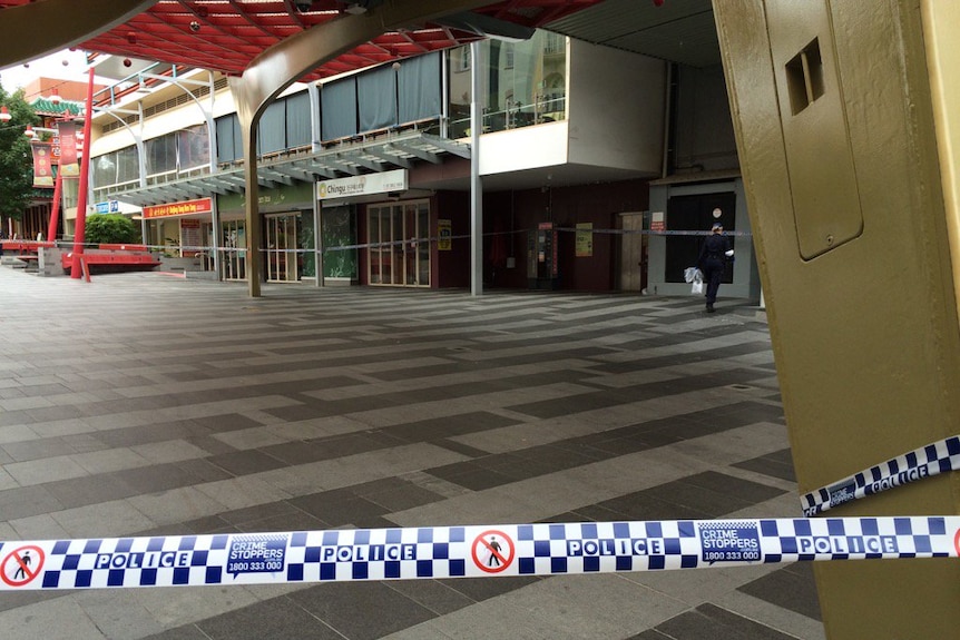 Crime scene set up on Duncan Street in Fortitude Valley