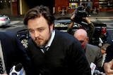 Matthew Newton arrives at the Downing Centre Court