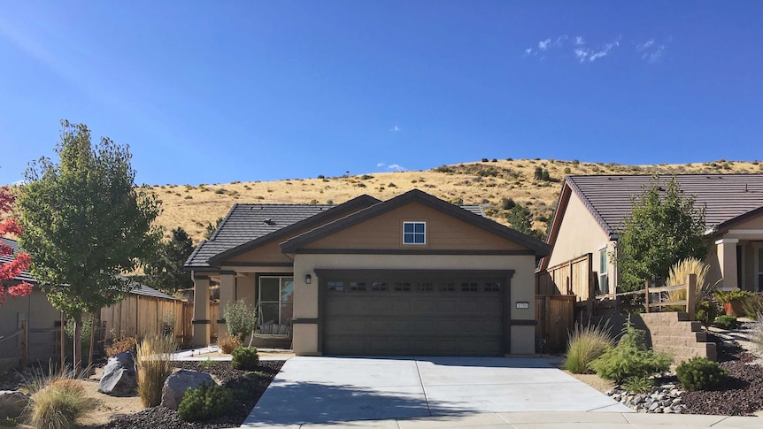 A modest home in a suburban street of Reno