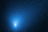 The 2I/Borisov comet is seen shooting through space.