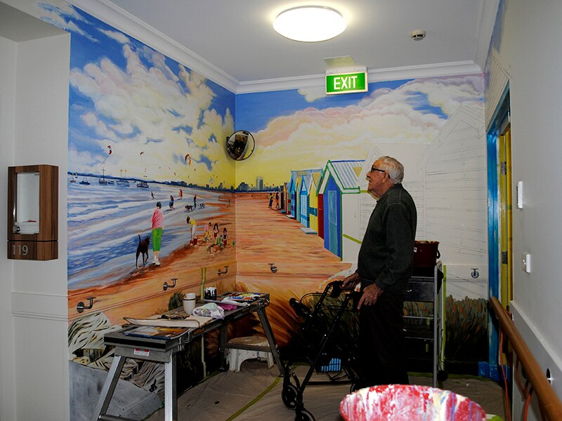 Colourful murals are helping 'prompt memories' as well as keeping