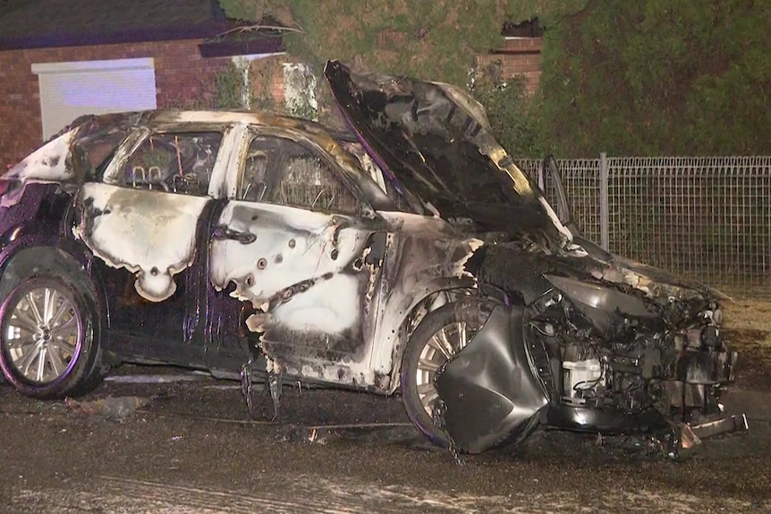 Car after it was burnt-out