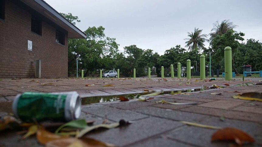 A pohoto of some beer cans at Darwin's Mindil Beach.