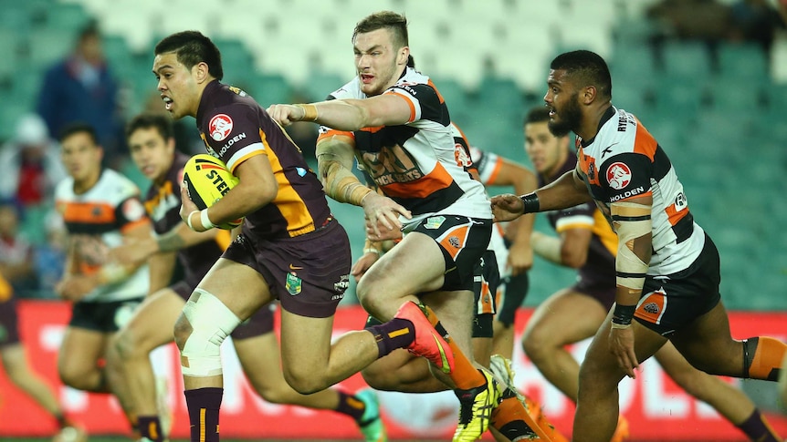 Code hopper ... Duncan Paia'aua playing for the Broncos' under 20 side