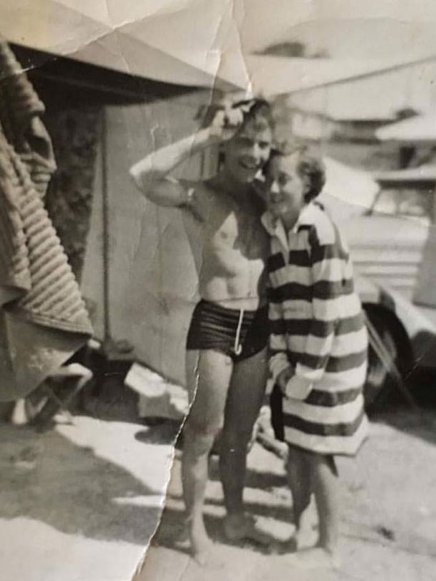 Black and white photo of Glyn and Dawn McKay from when they met in 1955.