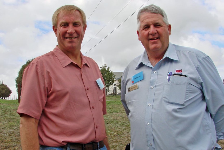 Dr Cliff Lamb and Bill Cornell at Landfall Angus in Tasmania