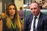 A composite image showing Vikki Campion and Barnaby Joyce.