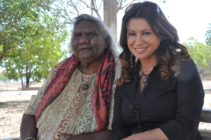 Elder Mary Ann Coconut and consultant Annalise Jennings at Napranum