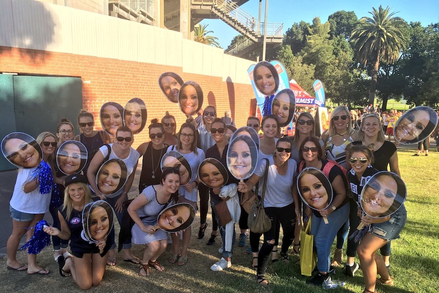 Some very passionate fans show up at the game for Carlton midfielder Shae Audley.