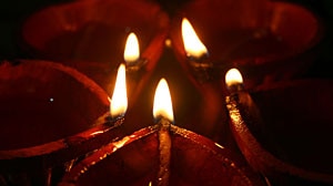 Five Diyas in Diwali