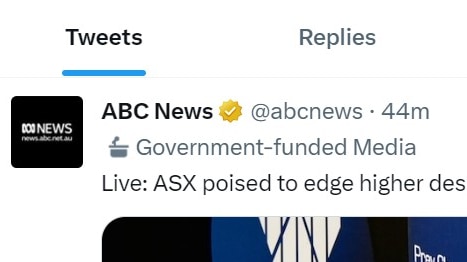 ABC News este noua „media finanțată de guvern” pe Twitter