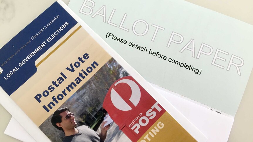 A WA local government election ballot paper and information pamphlet.