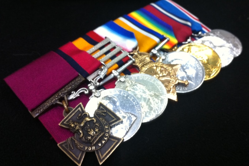 Victoria Cross and war medals for auction