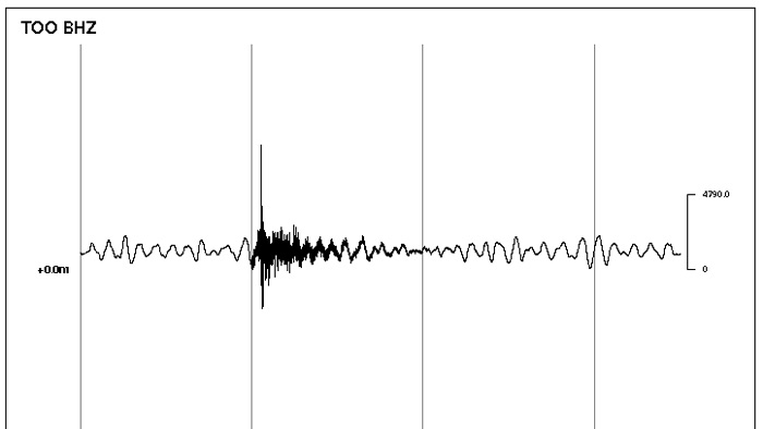Geoscience Australia's seismograph from its Toolangi station.