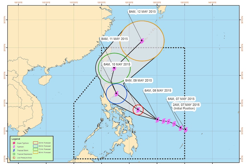 Typhoon Noul forecast map