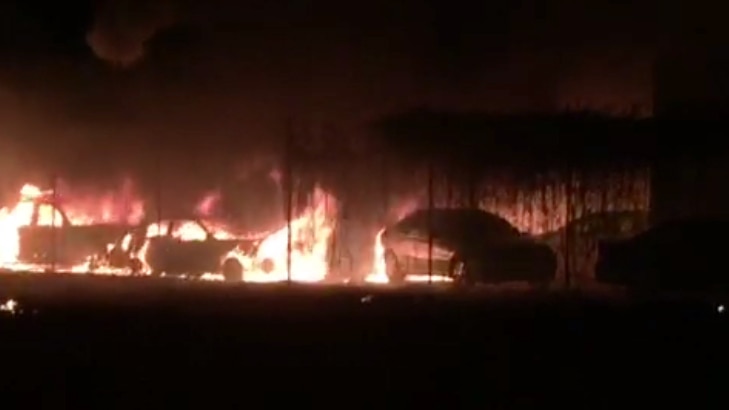 Fire at car yard in Tennant Creek