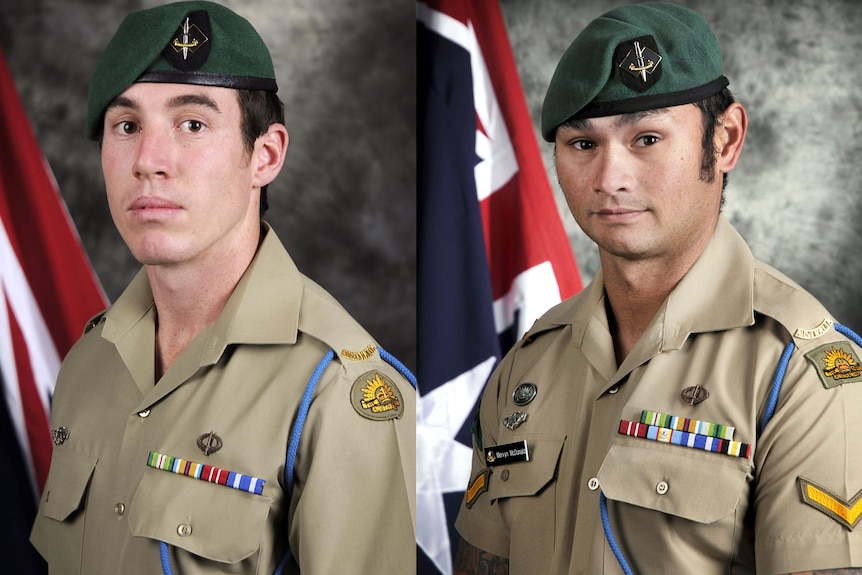 Private Nathanael Galagher (L) and Lance Corporal Mervyn McDonald (R)