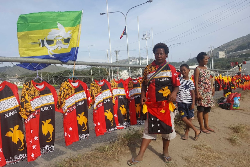 PNG flag sellers