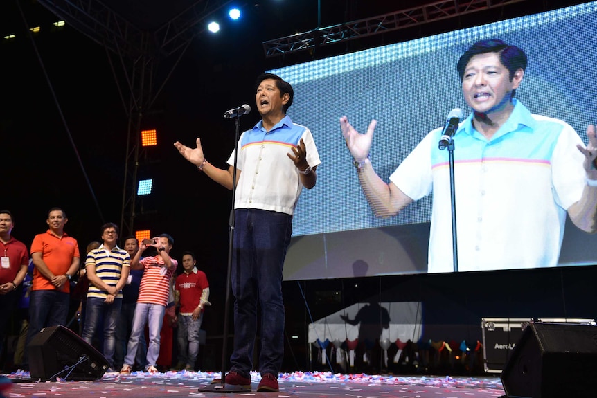 Ferdinand Marcos Jr speaks in Manila