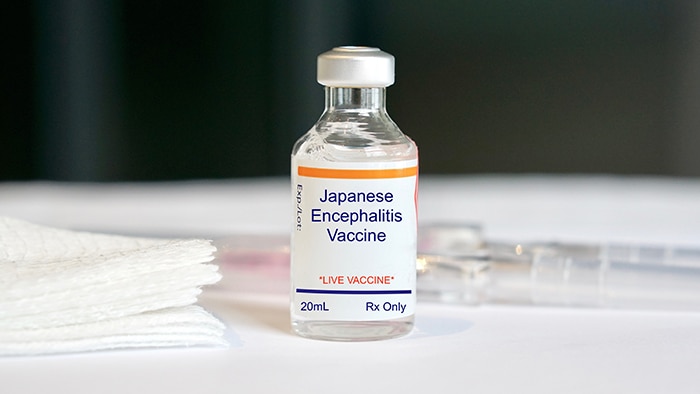 A vial of a vaccince