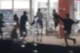 A blurred image of children allegedly involved in riot at Palmerston Shopping Centre in the NT.