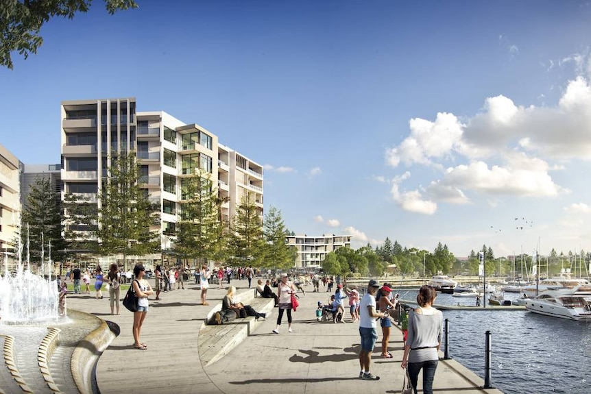 Artist's impression of the Toondah Harbour development which will include 3,600 apartments.