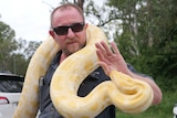 man with snake