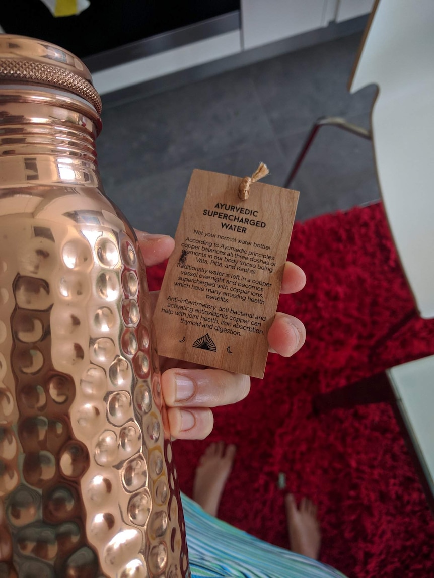 Health claims of copper water bottles