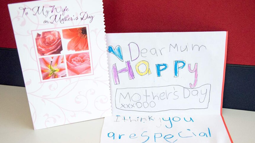 Handmade and bought Mother's Day cards.