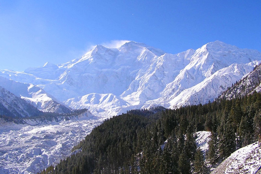Nanga Parbat range in the Himalayas