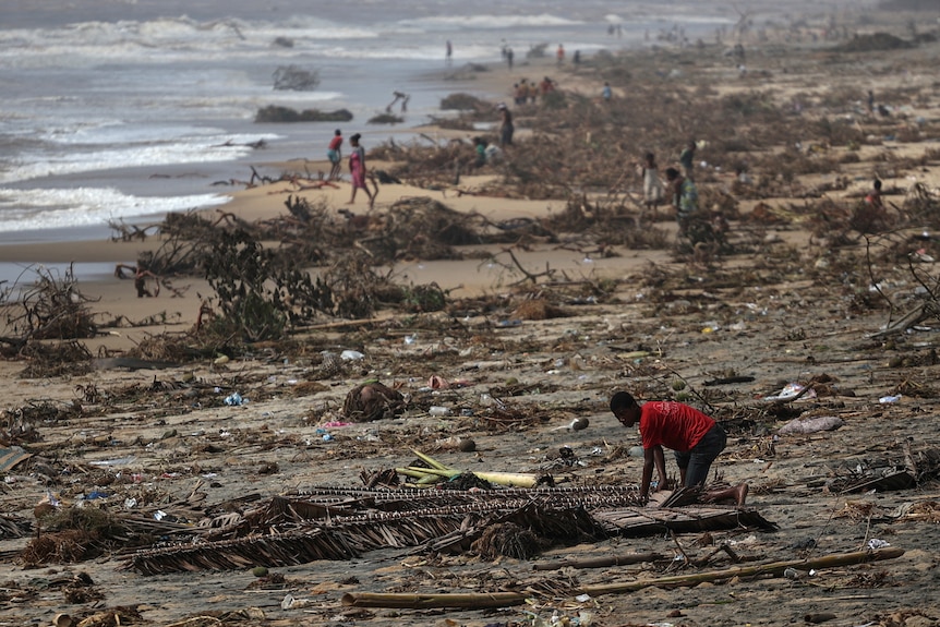 Cyclone madagascar beach