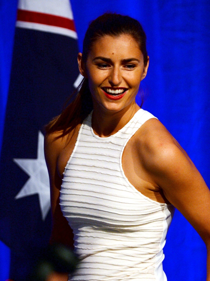 Frances Abbott, daughter of Prime Minister Tony Abbott, on federal election night in Sydney.