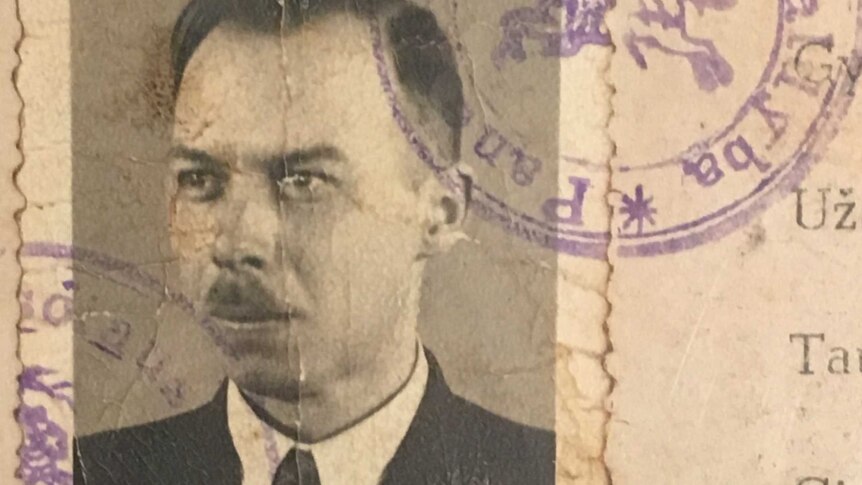 Bronius Srederas' passport photo